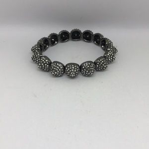 Retro 80's Rhinestone Studded Elastic Bracelet - Punk Rock Glam